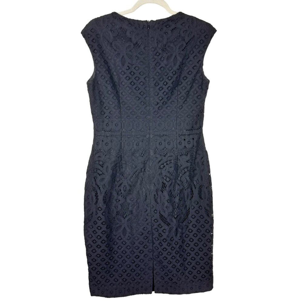Ralph Lauren Formal Black Lace Shift Sleeveless Dress Size 8 - Picture 6 of 10